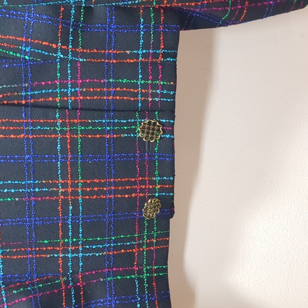 Pendleton Multicolor Plaid Cropped Blazer - Picture 3 of 8